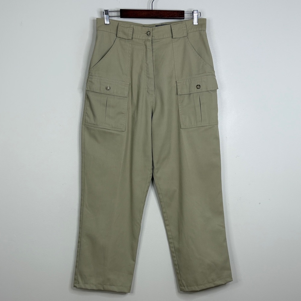 Vintage Tilley Pants Womens 31 Beige Cargo Wide Leg Travel Gorpcore 80s Mom